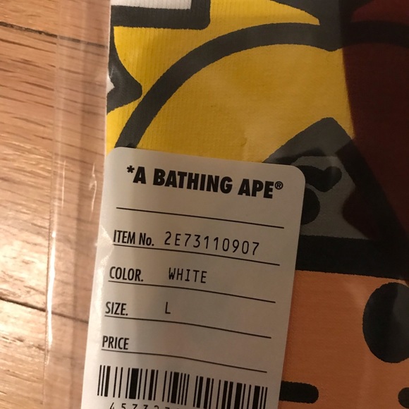 Bape Boruto x Baby Milo #2 White Tee Size L - Picture 2 of 4
